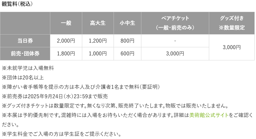 ticket情報